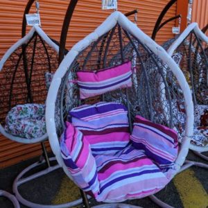 NEW SMALL OUTDOOR HANGING EGG CHAIR WITH CUSHION