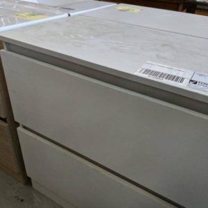 NEW MDF 2 DRAWER CABINET IN WHITE