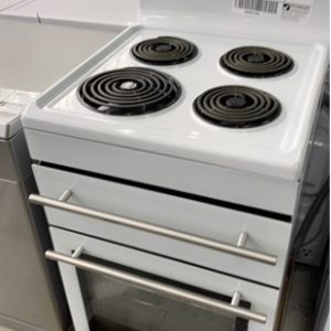 EX DISPLAY EUROMAID GG54RRW WHITE 540MM ALL ELECTRIC FREESTANDING OVEN WITH 4 COIL COOKTOP WITH SEPARATE GRILL RRP$899 WITH 3 MONTH WARRANTY