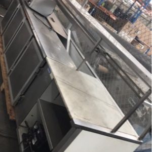 SECOND HAND WORKING CONDITION 3.4 METRE LONG PIZZA BAR WITH FRIDGES NO WARRANTY