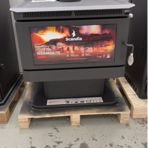SCANDIA WARMBRITE 300 WOOD HEATER LARGE SIZE FAN ASSISTED CONVECTION FIREPLACE 3 SPEEDS HEATS UP TO 320M2 RRP$1599 SOLD AS IS SCRATCH & DENT
