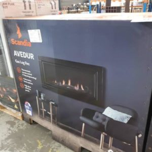 NEW OBSELETE STOCK SCANDIA AVEDUR SCGAS10 LINEAR GAS FIRE PLACE 7 ADJUSTABLE FLAME HEIGHT ZERO CLEARANCE DESIGN BUILT IN MESH GUARD DUAL MULTI SPEED FANS LPG CONVERSION KIT RRP$2999