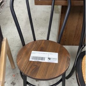 EX DISPLAY CAFE TIMBER SEAT DINING CHAIR SOLD AS IS