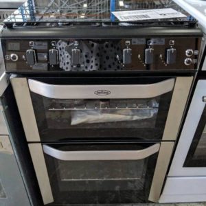 BELLING FSG54TCFSLPG 54CM FREESTANDING S/STEEL AND BLACK OVEN WITH GAS COOKTOP & TWIN CAVITY OVEN WITH 3 MONTH WARRANTY