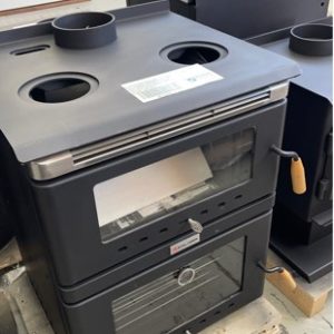SCANDIA FUSION KAF50 WOOD FIRED OVEN WITH JAPANESE FIREPROOF GLASS BAKERS OVEN INDOOR OR OUTDOOR RRP$2899 SOLD AS IS SCRATCH & DENT SCRATCHES IN PAINT SOLD AS IS