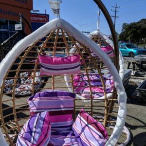 NEW MEDIUM OUTDOOR HANGING EGG CHAIR WITH CUSHION
