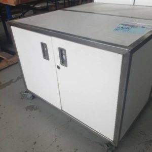 EX HIRE WHITE ROLLER CABINETS SOLD AS IS