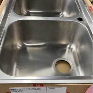 FRANKE NEX621LHD DOUBLE BOWL SINK WITH LEFT HAND DRAINER WITH FRANKE WASTES RRP$699