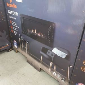 NEW OBSELETE STOCK SCANDIA AVEDUR SCGAS10 LINEAR GAS FIRE PLACE 7 ADJUSTABLE FLAME HEIGHT ZERO CLEARANCE DESIGN BUILT IN MESH GUARD DUAL MULTI SPEED FANS LPG CONVERSION KIT RRP$3999 WITH 3 MONTH WARRANTY