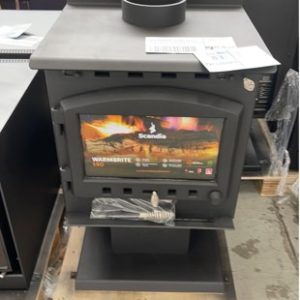 SCANDIA WARMBRITE 140 WOOD HEATER COMPACT & HEATS UP TO 140M2 TOP PANEL SURFACE CAN BE USED FOR COOKTOP RRP$1150 SOLD AS IS SCRATCH & DENT