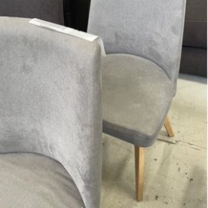 EX DISPLAY LIGHT GREY DINING CHAIR SOLD AS IS