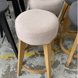 EX HIRE FURNITURE - CREAM BAR STOOL SOLD AS IS