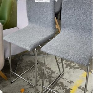 EX HIRE FURNITURE - GREY BARSTOOL SOLD AS IS