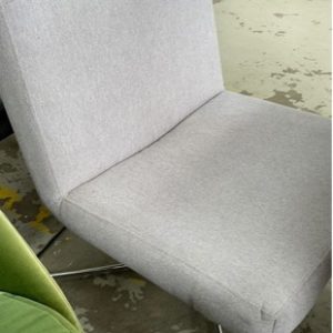 EX HIRE FURNITURE - GREY LOUNGE CHAIR SOLD AS IS