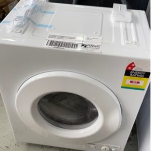 EX DISPLAY EUROMAID ED45KG 4.5KG WHITE VENTED DRYER WITH 3 MONTH WARRANTY SOLD AS IS