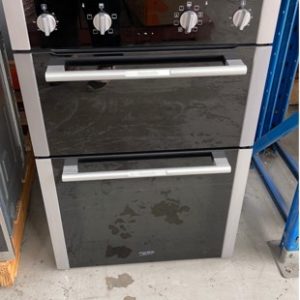 EX DISPLAY BAUMATIC BSD069 SOLARIS DOUBLE OVEN IN BLACK & TITANIUM FINISH WITH COOL DOOR TECHNOLOGY RRP$1849 WITH 3 MONTH WARRANTY SOLD AS IS