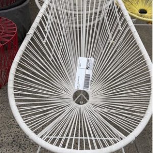 EX HIRE - WHITE WIRE CHAIR SOLD AS IS