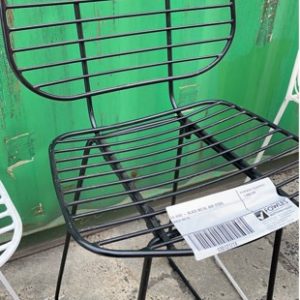 EX HIRE - BLACK METAL BAR STOOL SOLD AS IS