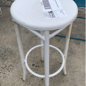 EX HIRE - WHITE ACRYLIC BAR STOOL SOLD AS IS