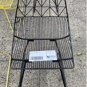 EX HIRE - BLACK METAL CHAIR SOLD AS IS
