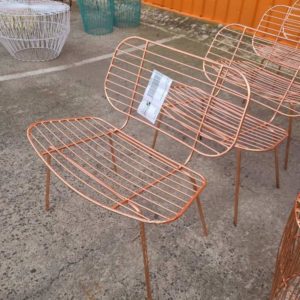 EX HIRE ROSE GOLD OUTDOOR CHAIR SOLD AS IS