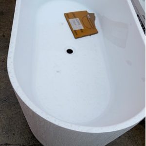 EX DISPLAY ADORE 1700MM OVAL WHITE FREESTANDING ACRYLIC BATH SOLD AS IS