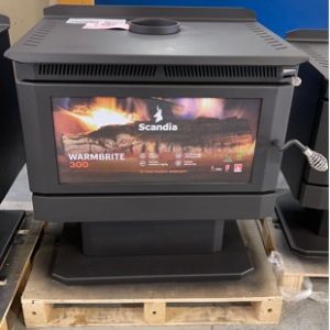 SCANDIA WARMBRITE 300 WOOD HEATER LARGE SIZE FAN ASSISTED CONVECTION FIREPLACE 3 SPEEDS HEATS UP TO 320M2 RRP$1599 SOLD AS IS SCRATCH & DENT STOCK WITH 3 MONTH WARRANTY