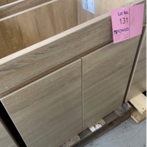600MM TIMBER LOOK LAMINATE VANITY WITH 2 DOORS CABINET ONLY NO TOP SOLD AS IS BWJ-SE600