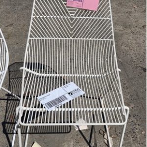 EX HIRE WHITE CHAIR SOLD AS IS