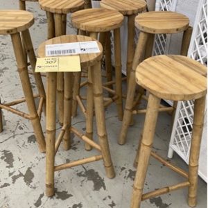 EX HIRE - WOOD STOOLS SOLD AS IS