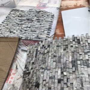 CRATE OF FANCY MOSAIC TILES