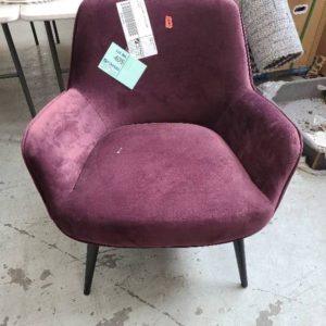 EX HIRE FURNITURE - PURPLE CHAIR SOLD AS IS
