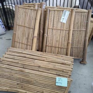 LARGE LOT OF ASSORTED BAMBOO PANELS SOLD AS IS