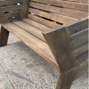NEW SOLID TIMBER HEAVY DUTY BENCH SEAT SOLD AS IS