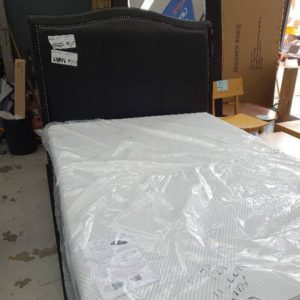 NEW MALLE BLACK LACQUER KING BED FRAME