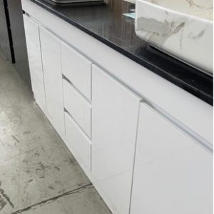 1800MM WHITE DOUBLE VANITY WITH STONE TOP AND EMPRADORE VANITY BOWLS BN1770
