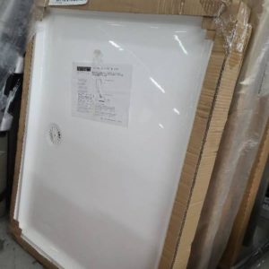 STONELIGHT CIVIC POLYMARBLE SHOWER BASE 900MM X 900MM REAR OUTLET SB-CV900R