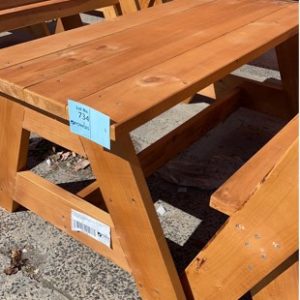 PRE OILED (LIGHT COLOUR) PINE HEAVY DUTY OUTDOOR TABLE WITH BENCH SEATS **EXTREMELY HEAVY**