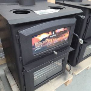 SCANDIA HEAT & COOK WOOD FIRED OVEN & HEATER SCX501 LARGE BAKING OVEN & COOK TOP AREA REMOVEABLE HOT PLATES (OPEN FLAME BURNER) RRP$2000 SOLD AS IS SCRATCH & DENT STOCK SCX501-1-19-0341