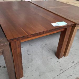 EX DISPLAY FURNITURE - 1800MM TIMBER DINING TABLE SOLD AS IS
