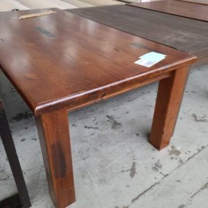EX DISPLAY FURNITURE - 2100MM TIMBER DINING TABLE SOLD AS IS