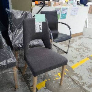 EX HIRE FURNITURE - GREY DINING CHAIR SOLD AS IS