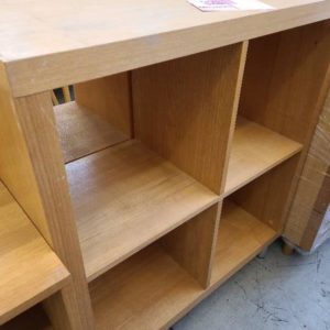 EX HIRE - LIGHT OAK 4 CUBE DISPLAY SOLD AS IS