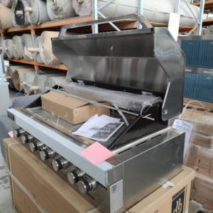BRAND NEW EURO EA1200RBQ 1200MM BUILT IN BBQ 304 GRADE S/STEEL 6 BURNERS WITH BLUE LIGHT LED ROUND KNOB RRP$2499 WITH 2 YEAR WARRANTY