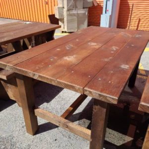 PRE OILED PINE TIMBER OUTDOOR DINING TABLE