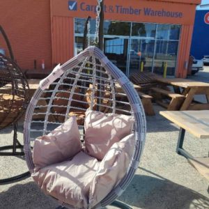 BRAND NEW GREY OUTDOOR HANGING EGG CHAIR SMALL