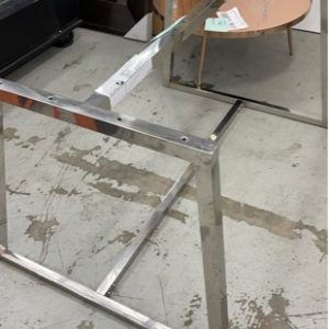 EX HIRE FURNITURE - CHROME TABLE BASE SOLD AS IS