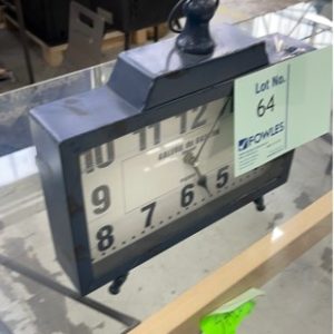 EX HIRE FURNITURE - BLUE FRENCH STYLE CLOCK NOT WORKING SOLD AS IS