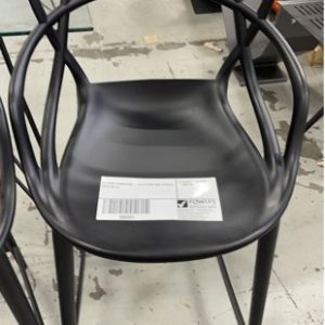EX HIRE FURNITURE - 3 X BLACK BAR STOOLS SOLD AS IS