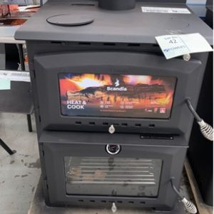 SCANDIA HEAT & COOK WOOD FIRED OVEN & HEATER SCX501 LARGE BAKING OVEN & COOK TOP AREA REMOVEABLE HOT PLATES (OPEN FLAME BURNER) RRP$2000 SOLD AS IS SCRATCH & DENT STOCK SCX501